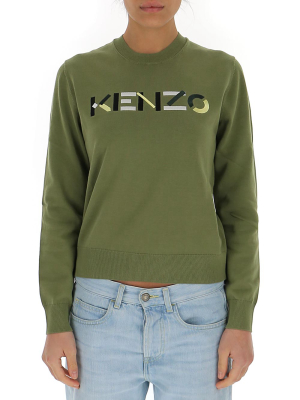 Kenzo Logo Embroidered Knitted Jumper