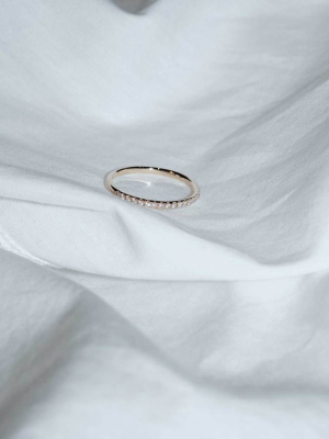 1mm Halo Eternity Band | 14ct Yellow Gold