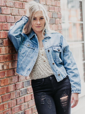 Evelyn Cropped Denim Jacket