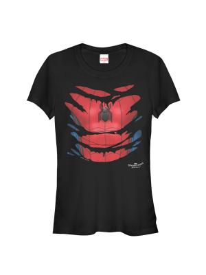 Junior's Marvel Spider-man: Homecoming Costume T-shirt