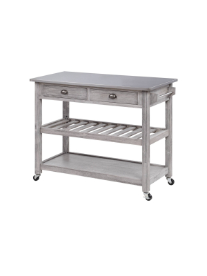 Sonoma Kitchen Cart With Stainless Steel Top - Boraam
