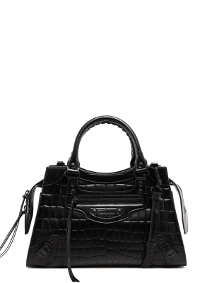 Balenciaga Neo Classic Small Embossed Top Handle Bag