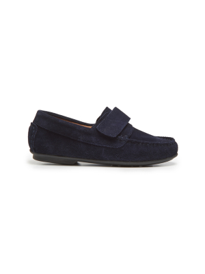 Suede Driving Loafers In Navy