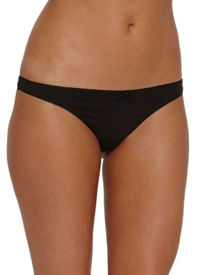 Eberjey Pima Goddess Everyday Thong Black