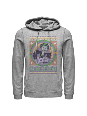 Men's Batman Ugly Christmas Joker Pull Over Hoodie