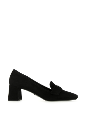 Prada Logo Squared-toe Pumps