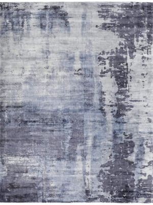 Feizy Emory Handwoven Lustrous Viscose Rug - Misty Blue - Available In 5 Sizes