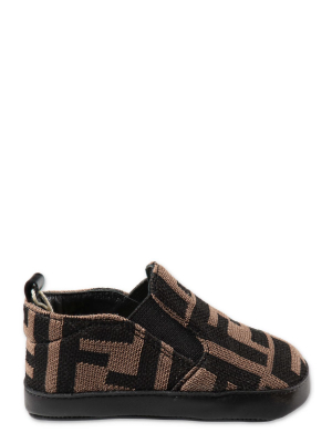 Fendi Kids Ff Motif Slip-on Sneakers