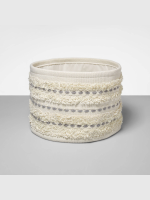 Soft Rug Basket With Detail White - Opalhouse™