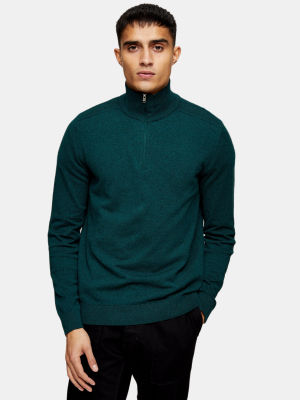 Selected Homme Green Zip Top