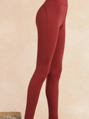 Lyla High Waist Yoga Pants - Red