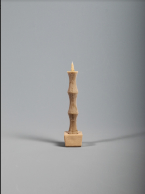 Tan Japanese Candle Holder Stand