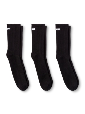 Pair Of Thieves Men's Solid Crew Socks 3pk - 8-12