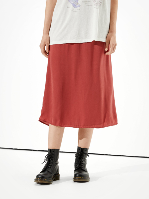 Ae Silky Slip Midi Skirt