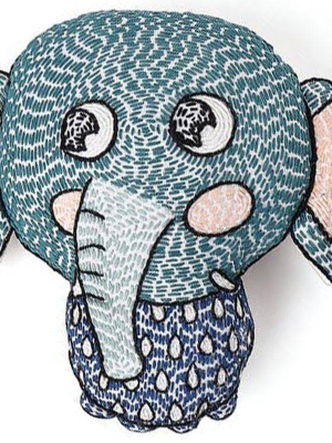 Handmade Kantha Elephant Lovey Rattle