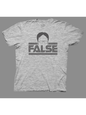 Men's The Office False Short Sleeve Graphic T-shirt - Gray