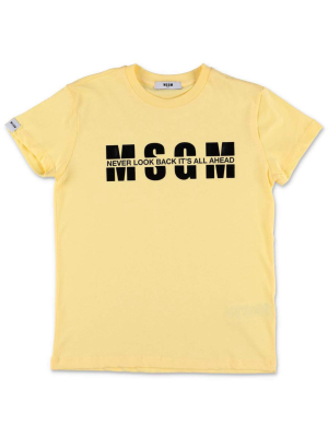 Msgm Kids Logo Printed T-shirt