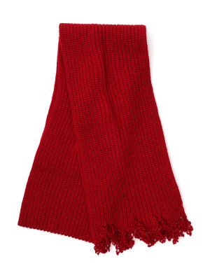 Marni Frayed Ribbed Scarf