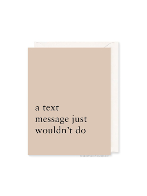Text Message Card By Rbtl®
