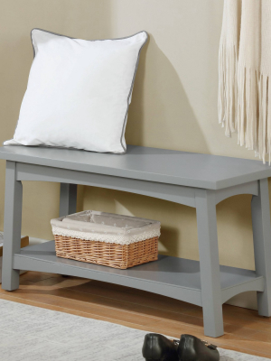 36" Craftsbury Entryway Bench Gray - Alaterre Furniture