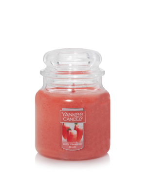 14.5oz Glass Jar White Strawberry Bellini Candle - Yankee Candle