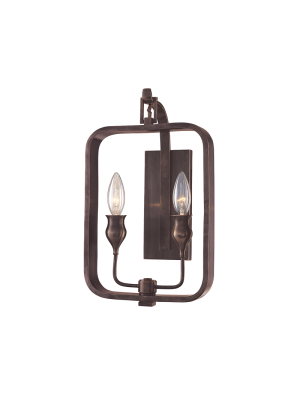 Hudson Valley Lighting Rumsford 2-bulb Sconce - Old Bronze