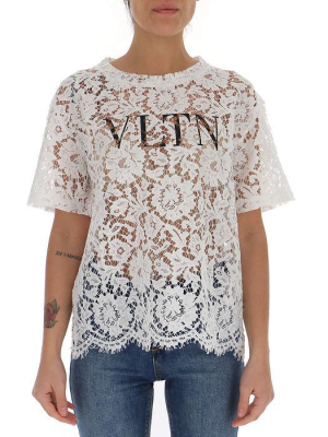 Valentino Floral Lace T-shirt