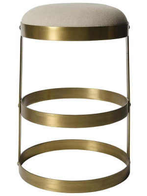 Noir Dior Metal With Brass Counter Stool