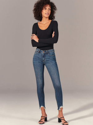 Mid Rise Super Skinny Ankle Jeans