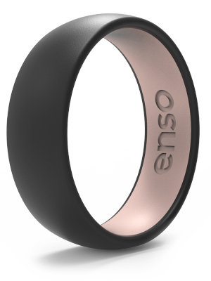 Dualtone Silicone Ring - Obsidian/pink Sand