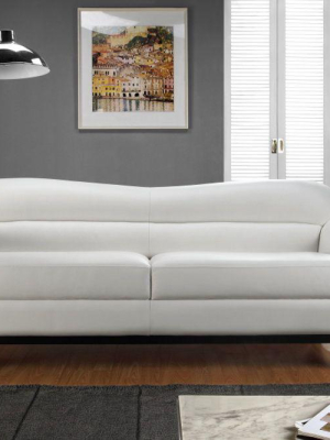 Celia Mid-century Sofa Pure White