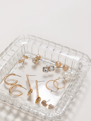 Gold Multi Hoop And Stud 9 Pack Earrings