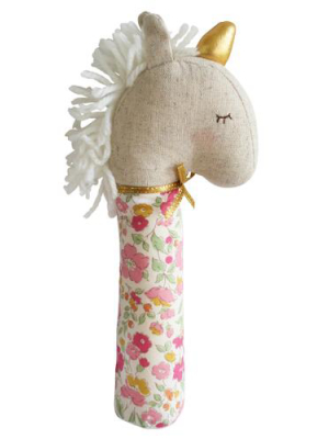 Yvette Unicorn Squeaker - Rose Garden