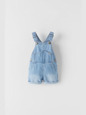 Short Denim Overalls