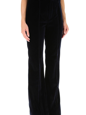 Saint Laurent Velvet-effect Flared Pants