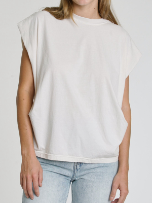 Trina Muscle Tee - White Sand