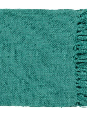 Tilda Throw Blankets In Emerald Color