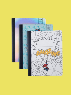 Yoobi X Marvel Spider-man College Ruled Composition Books, 3 Pack