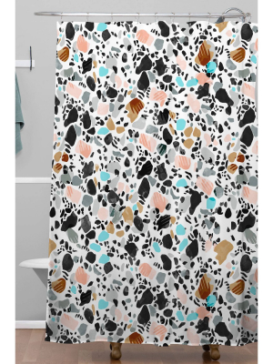 Marta Barragan Camarasa The Hands Of Terrazzo Abstract Shower Curtain - Deny Designs