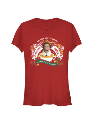 Junior's Elf Christmas Cheer Singing T-shirt