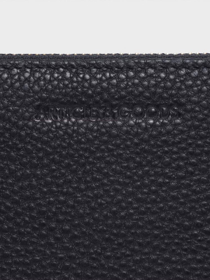 Small Zippy Wallet - No° Ff1 - Black Pebble Grain