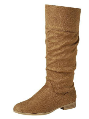 Gentle62 Tan Almond Toe Knee High Boot