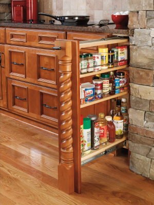 Rev-a-shelf 6-inch Wood Base Pullout Between Cabinet Organizer Kitchen Storage