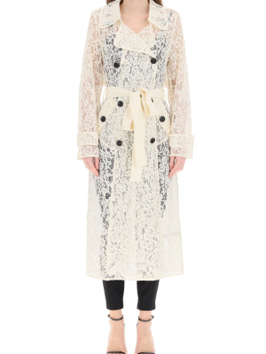 Self-portrait Corded Lace Trench Coat