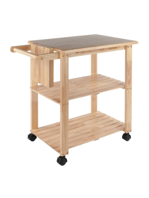 Utility Cart With Cutting Board Wood/natural - Winsome