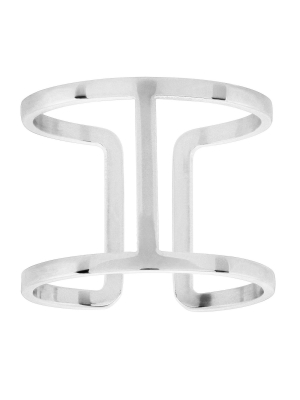 Elya® Geometric Open Ring - Silver