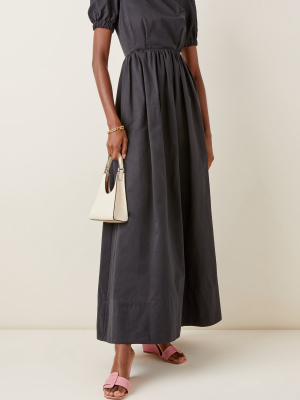 Alix Open-back Brushed Faille Maxi Dress