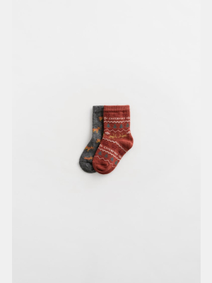 Two-pack Of Reindeer Socks