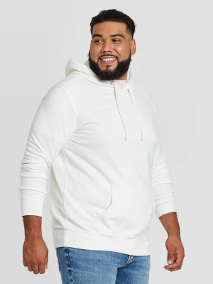 Men's Big & Tall Regular Fit Fleece Pullover Hoodie Sweatshirt - Goodfellow & Co™ White