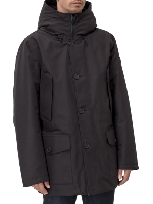 Woolrich Buttoned Hooded Jacket